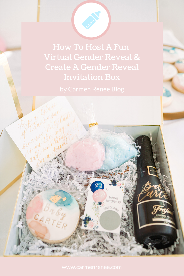 how to create a gender reveal invitation box