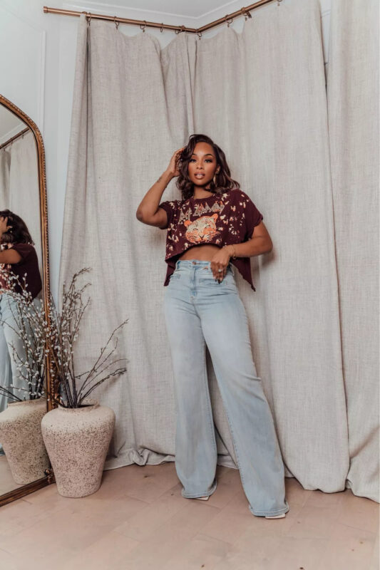 carman posing in jeans