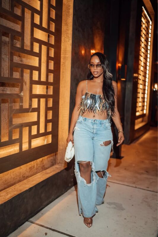 carmen walking on street