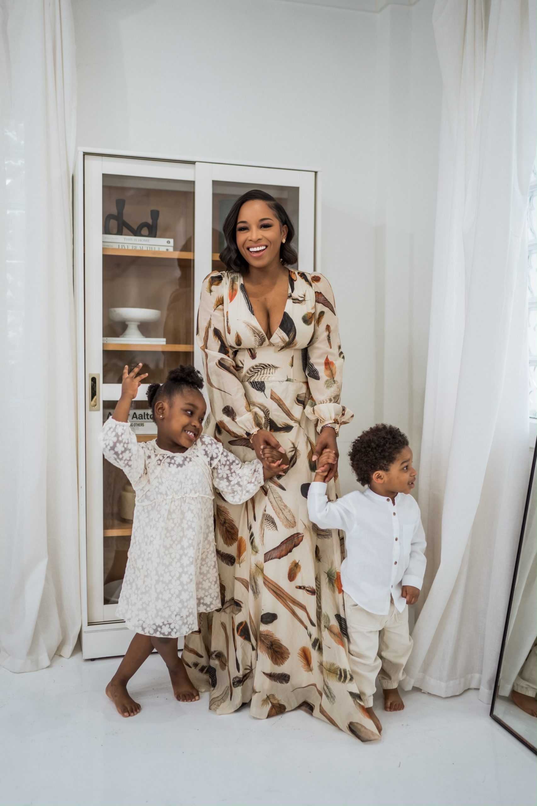 neutral outfits for the family