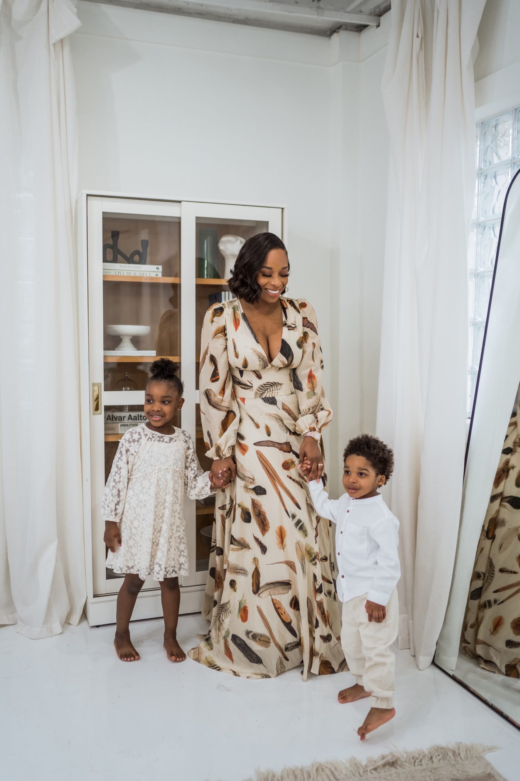 neutral outfits for the family