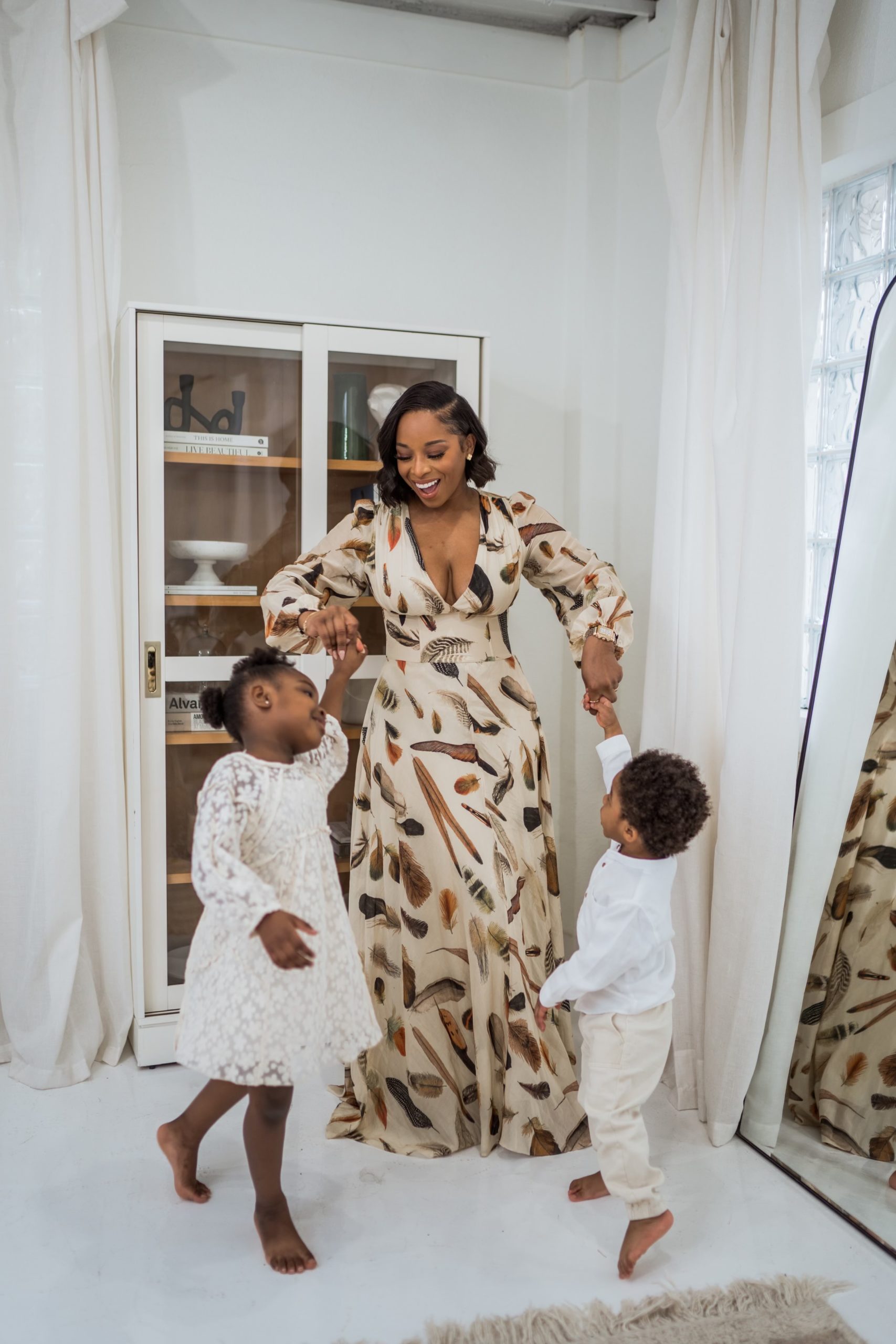 neutral outfits for the family