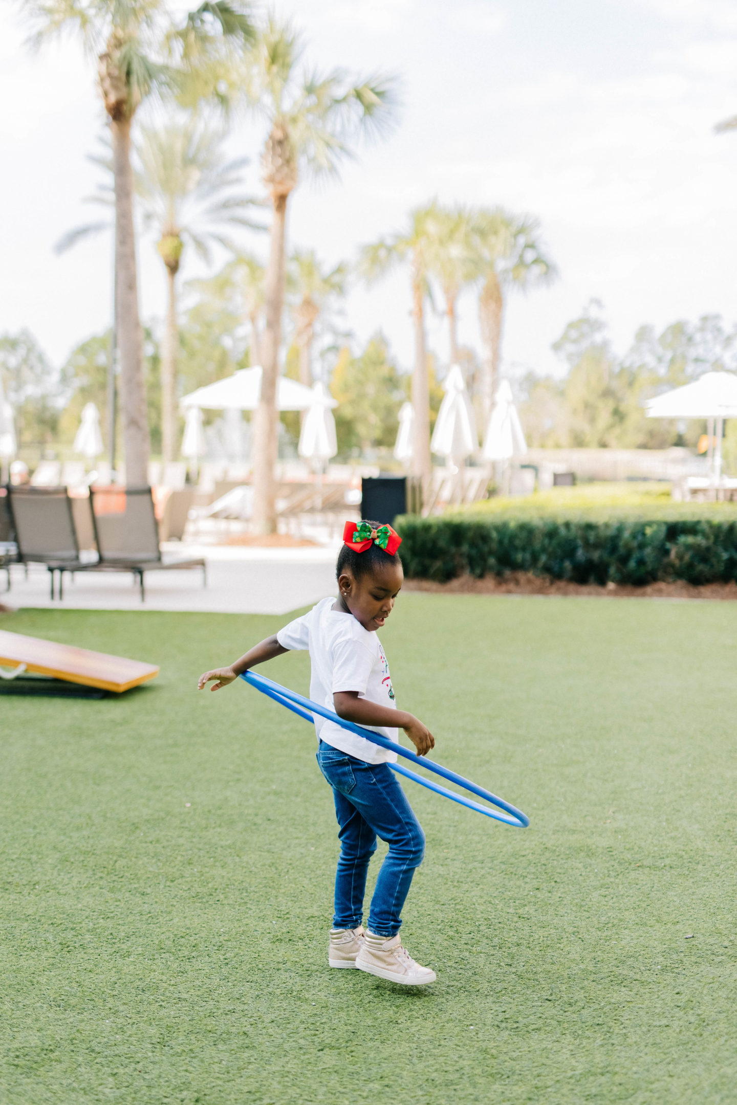 My delighter hula hooping