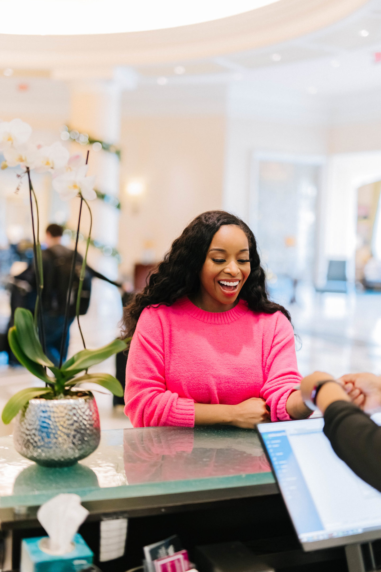 checking in to our hotel room