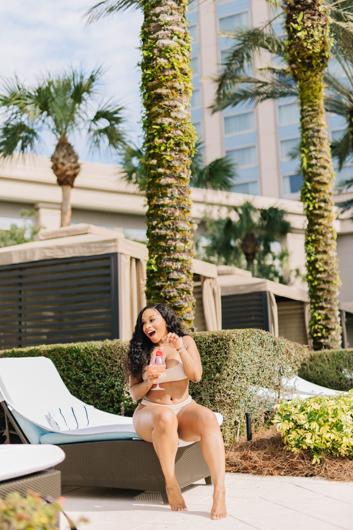 Family time at the pool